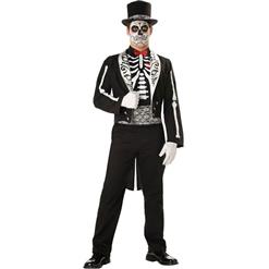 Day of the Dead Groom Costume, Deluxe Skeleton Groom Costume, Bone Yard Ghost Groom Costume, #N9131