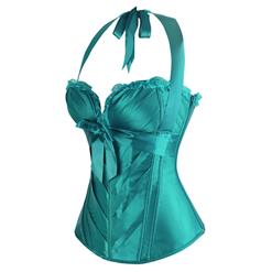 Satin Sweetheart Halter Neck Corset N9182