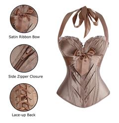 Satin Sweetheart Halter Neck Corset N9327