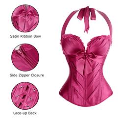 Satin Sweetheart Halter Neck Corset N9328