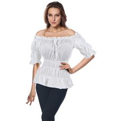 Popular Hot Sale White Cotton Shirt N9331