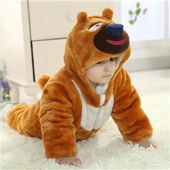Light Brown Cute Bears Baby Romper N9349