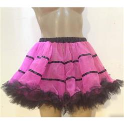 Peach Color Split Joint Black Petticoat HG9350