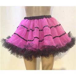 Peach Color Split Joint Black Petticoat HG9350