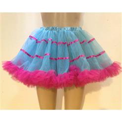 Blue Split Joint Hot-pink Petticoat HG9352