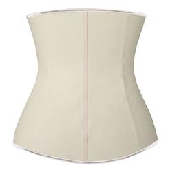 Women's Ivory Latex Steel Bone Underbust Corset With A Little Defect N9549