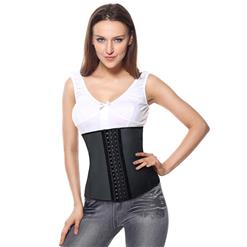 Black Latex 4 Steel Boned Waist Training Shaper Underbust Corset With A Little Defect N9550