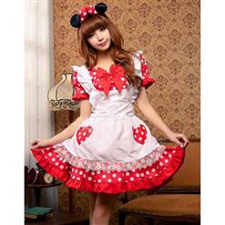 Cheap Mickey Mouse Halloween Costume, Red Hot Sale Mickey Mouse Costume, Cute Apron Mickey Mouse Costume,  #N9651