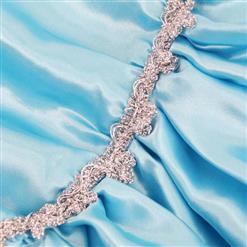 Fairy Blue Princess Cape Girls Costume N9809