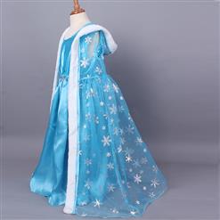 Fairy Blue Princess Cape Girls Costume N9809