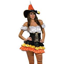 Candy Corn Cutie Adult Medium Costume, Sexy Candy Corn Costume, Cheap Women's Costume, Halloween Costume, #N9946