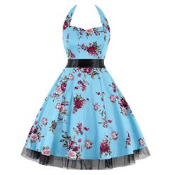 Retro Dresses for Women, Vintage Dresses for Women, Sexy Dresses for Women Cocktail Party, Casual Mini dress, Flower Print Swing Daily Dress, #N14848