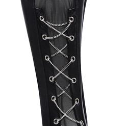 Steampunk Brocade Steel Boned Corset&Faux Leather Pant Set N12767