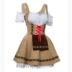 Women's Khaki Adult Beer Girl Oktoberfest Serving Costume N14570