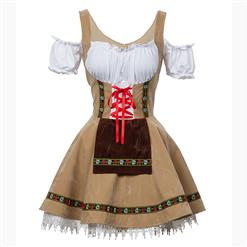 Women's Khaki Adult Beer Girl Oktoberfest Serving Costume N14570