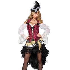 Pirates Treasure Adult Costume, High Seas Treasure Adult Costume, Sexy High Seas Pirate Costume, #P6810