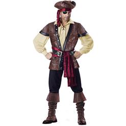 Rustic Pirate costume, Adult's Elite Rustic Pirate Costume, Halloween pirate costumes, #P6827