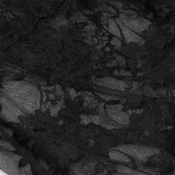 Sexy Black High Waist Lace Shorts See-through Panty PT16437