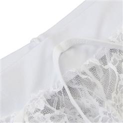 Sexy White High Waist Lace Shorts See-through Panty PT16438