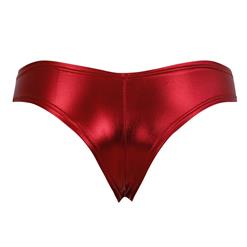 Sexy Red Faux Leather Night Club Panties PT16477