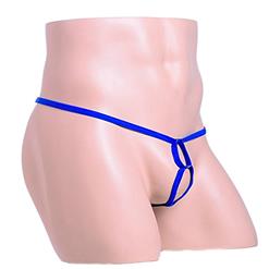 Men's Elastic Strappy G-string, Sexy Blue Thong Underwear for Men, Men's Sex Toy, Sexy Crotchless Thong, Sexy Open Pouch G-string, Sexy Underwear G-string for Men, #PT16483