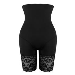 Fashion Black High Waist Shaping Tight Shorts Stretchy Underwear Seamless Pants PT22400