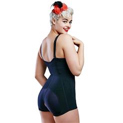 Sexy Black Underbust Front Zipper Slimming Plus Size Bodyshaper Girdles PT15934