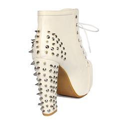 Punk Rivets Chunky Heeled Boots SWB80020