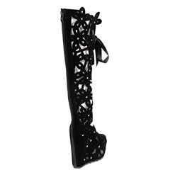 Hollow Out Knee-High Heel Boots SWB80042