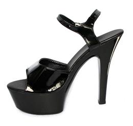 Black Leather High Heeled SWS17004