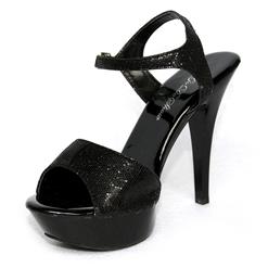 Platform glitter shoes, black glitter shoes, Platform shoes, #SWS20002