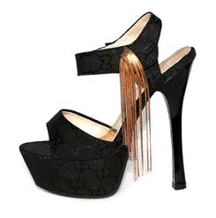 Tassels Satin Platform Sandals SWS20069