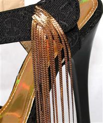 Tassels Satin Platform Sandals SWS20069