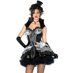 Queen of Darkness Costume, Victorian Vampire Costume, Gray Vampire Costume, #W1717