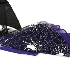 Deluxe Sexy Sliver Cobweb Overbust Purple Witch Halloween Costume W6336