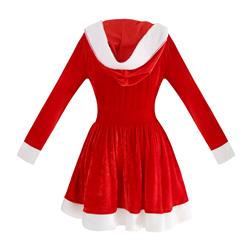 Women's Adult Long Sleeve Christmas Santa Claus Cosplay Costume XT15027