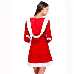 Women's Adult Long Sleeve Christmas Santa Claus Cosplay Costume XT15027