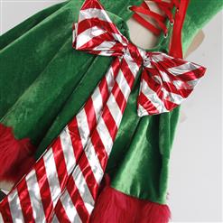 Women's Sexy Adult Elf Christmas Costume with Stockings XT15097