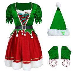 Women's Santa's Helper Adult Elf Christmas Costume XT15113