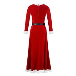 Women's Adult Santa Claus Sweetie Long Dress Christmas Costume XT15186