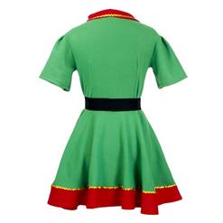 4pcs Women's Elf Mini Dress Family Look Party Performance Christmas Costume XT20045