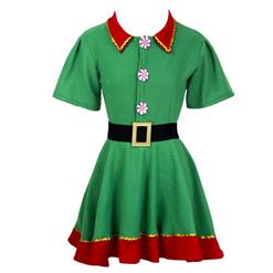 4pcs Women's Elf Mini Dress Family Look Party Performance Christmas Costume XT20045