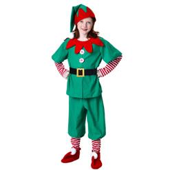 5pcs Boy's Elf Shirt and Cropped Pants Family Look Party Christmas Costume XT20048