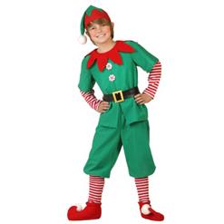 5pcs Boy's Elf Shirt and Cropped Pants Family Look Party Christmas Costume XT20048