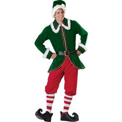 Adult Santa Elf Costume Elite, Super Deluxe Santa's Elf Costume, christmas elf costume, #XT6338
