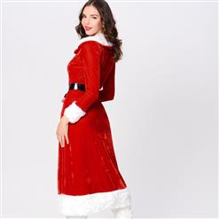 Sexy Miss Claus Robe Christmas Costume XT9647