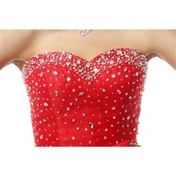 2018 Cute Red Sweetheart Mini-Length Empire Beading Ruffles Sweet 16 Dresses Y30042