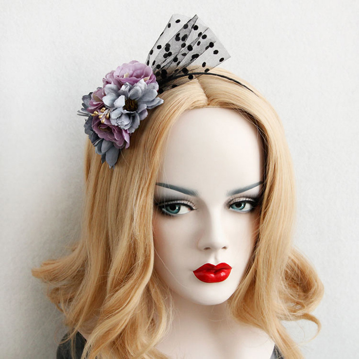 Fashionable Women's Flowers Lace Hairband J12855