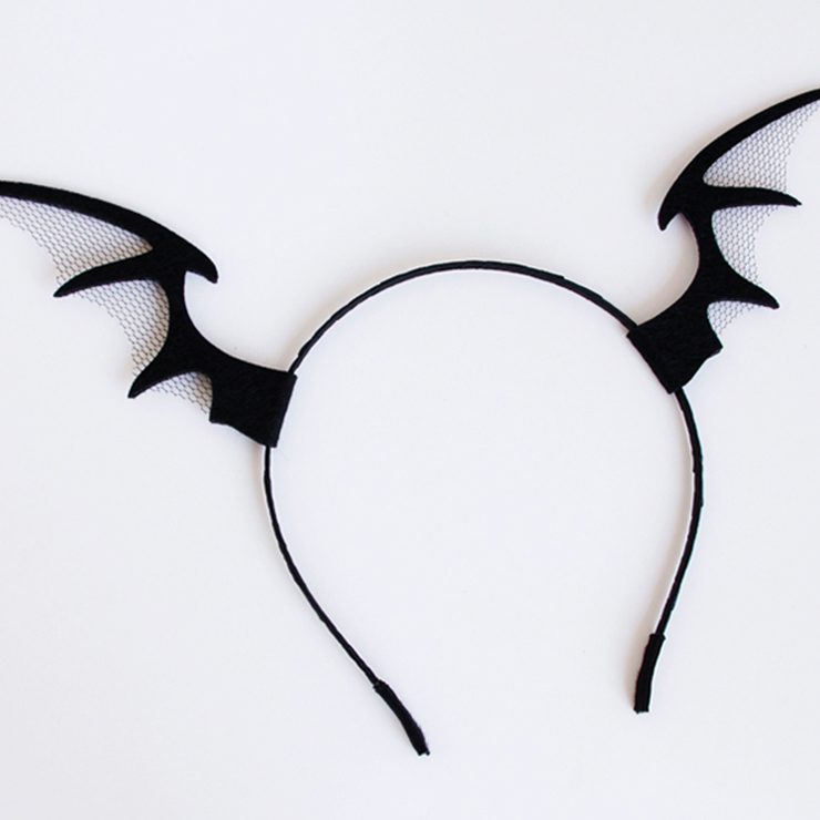 Evil Black Bat Wings Hairband J12914