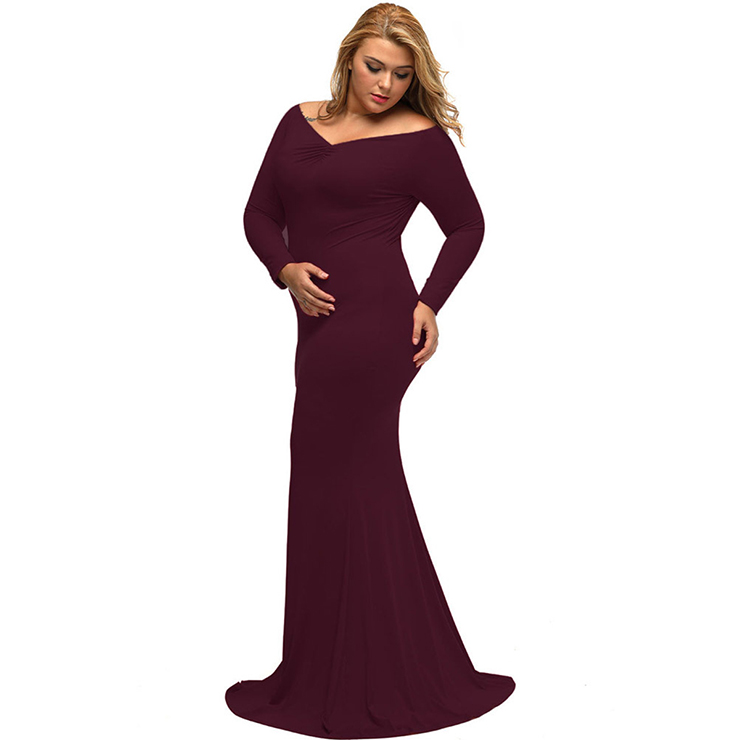 plus size fishtail maxi dress